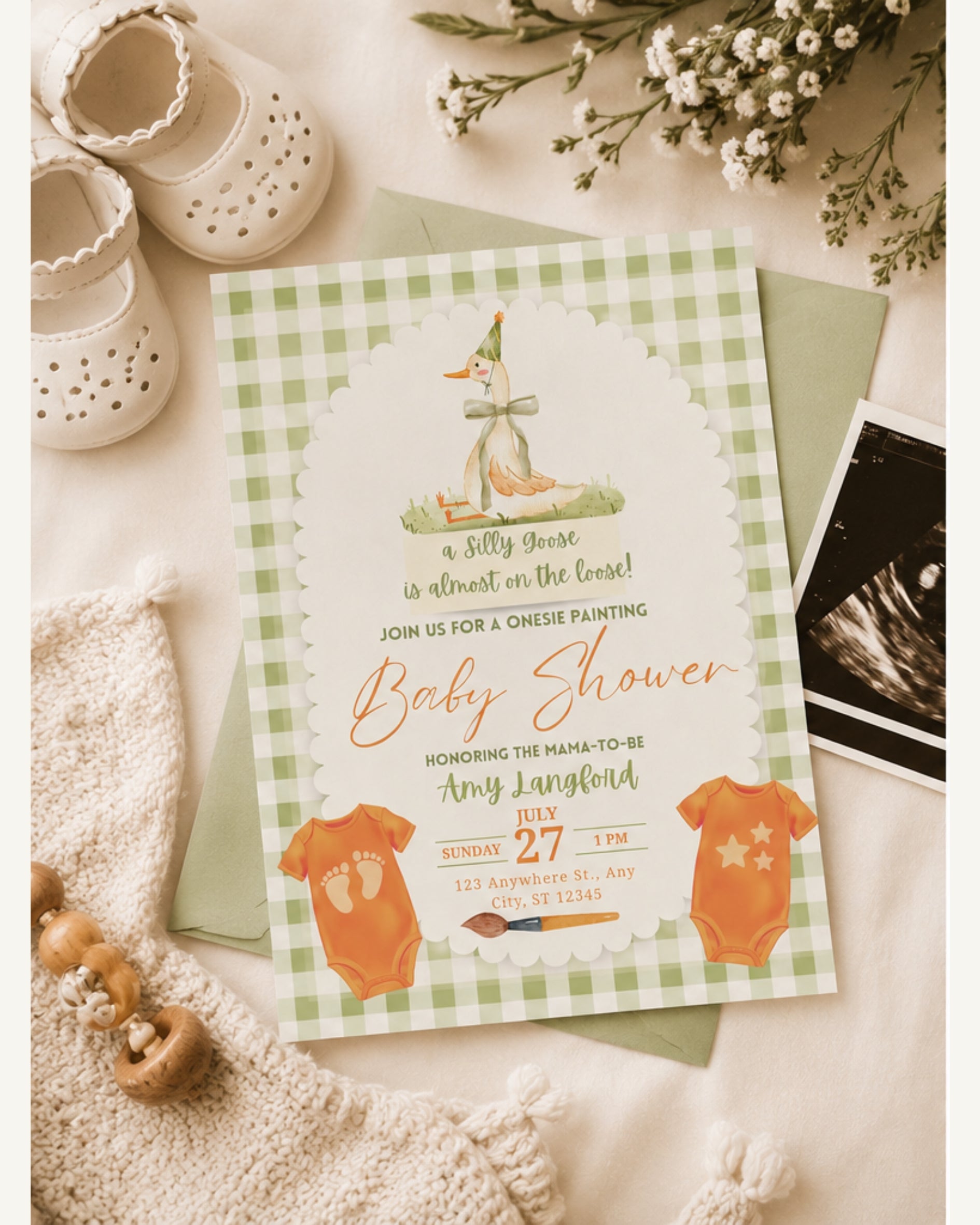 Silly Goose is Almost on the Loose – Printable Baby Shower Invitation