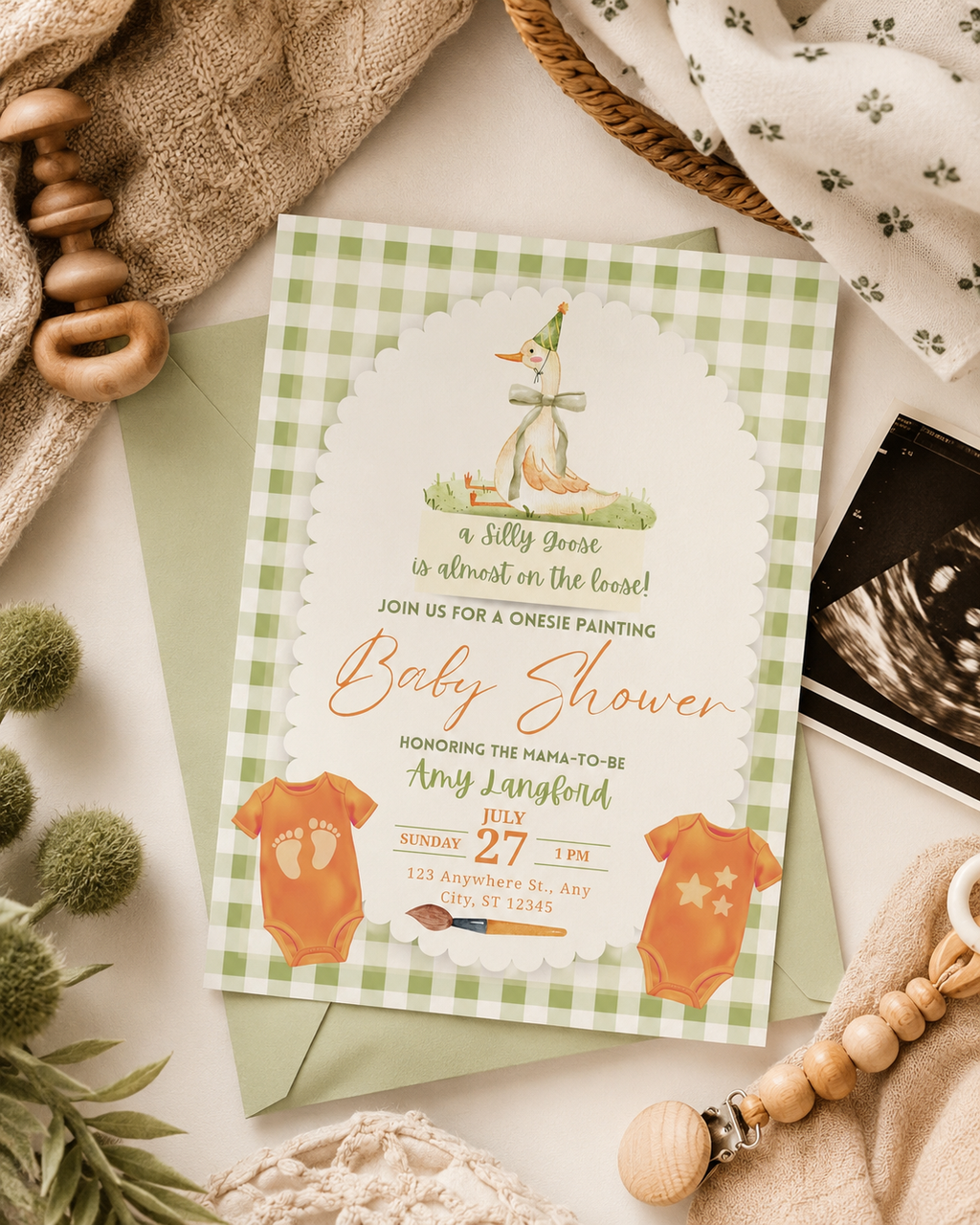 Silly Goose is Almost on the Loose – Printable Baby Shower Invitation