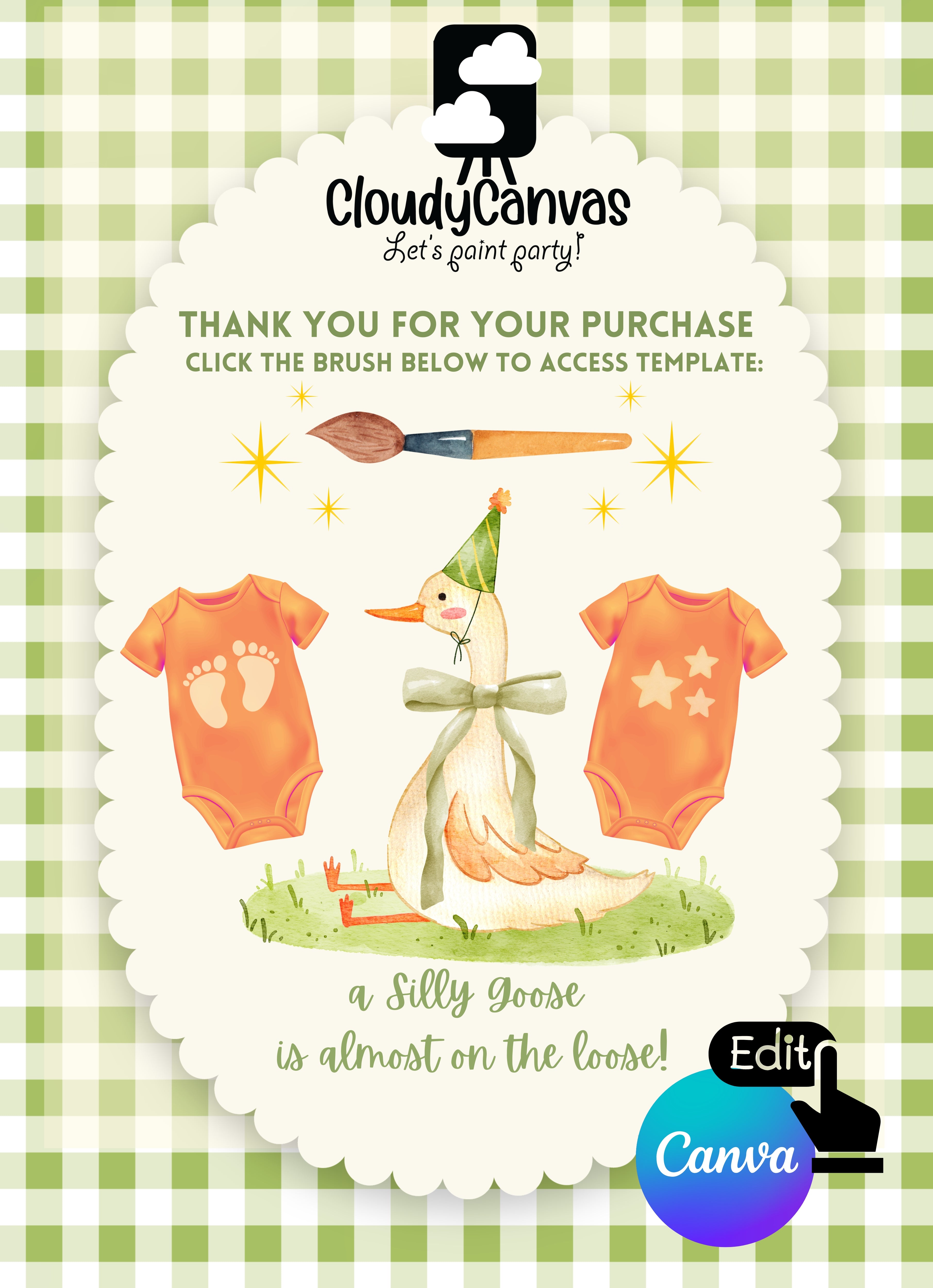 Silly Goose is Almost on the Loose – Printable Baby Shower Invitation
